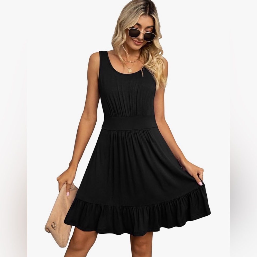 Black Summer Sleeveless Midi Dress - Versatile Everyday Style